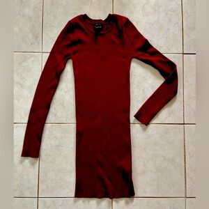 F21 Knit Red Dress